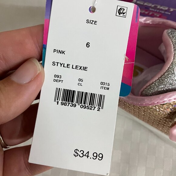 S Sport By Skechers 6 Light Pink Toddler Girls Lexie Sneakers Sequin Embellished - Picture 7 of 7